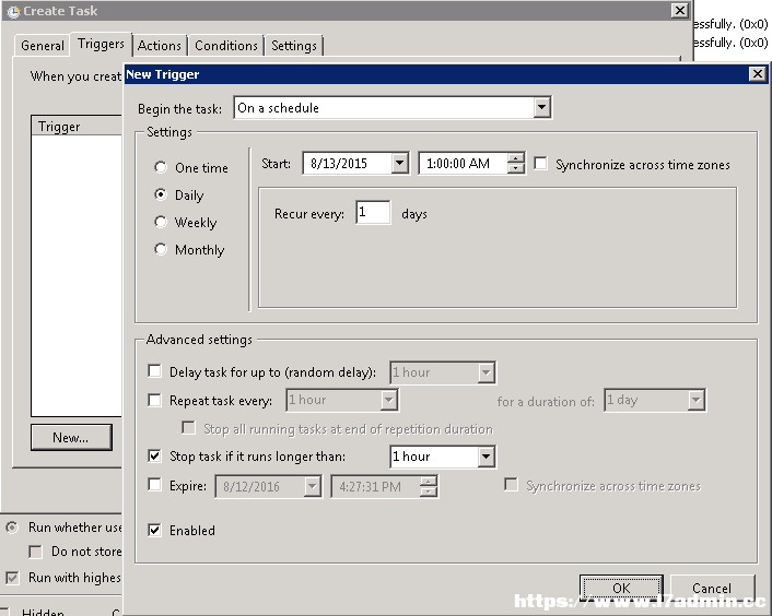 Windows 2008任务计划执行bat脚本失败返回0x1的解决方法 [db:标签] 碎碎语  第6张