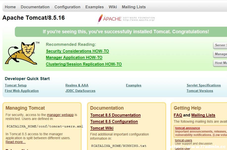 Centos7.3下Tomcat8的安装配置教程 [db:标签] 碎碎语  第4张