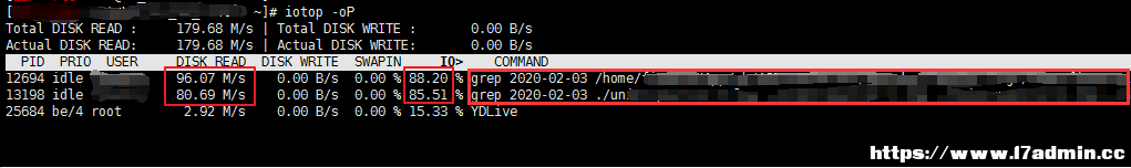 Linux如何查看磁盘IO并找出占用IO读写很高的进程 [db:标签] 碎碎语  第2张